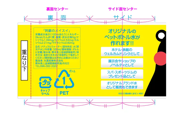 シュリンクラベルのセンタリング