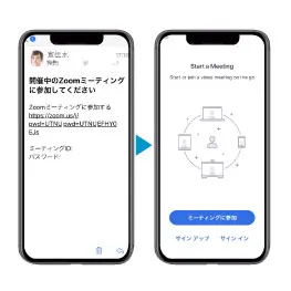 招待メールを受け取りZoomを起動する